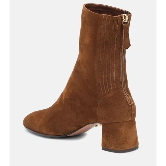 AQUAZZURA Saint Honoré 50 suede ankle boots Size EU41/US11 $950 - Picture 5 of 12